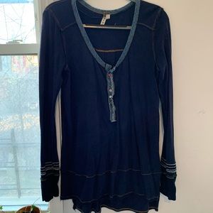Free People Navy Longsleeve
